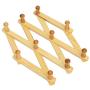 Expandable Solid Wooden Coat Hanger 10 Peg Keys Hat Towel Clothes Robe Rack Hat Closet Wall Mount Hook Fold