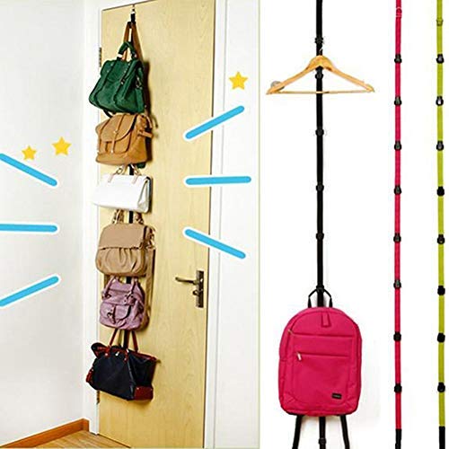 AYOPV Hanger Adjustable Over Door Straps Hanger Hat Bag Coat Clothes Rack Organizer