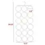 KOMPLEMENT Multi-Use Scarf & Tie Hanger 28.25", Closet Organizer, The No Snags Best Space Saving Hanger for Scarves, Pashminas, Infinity Scarves & Accessories 18 Large Rings (3.5in Wide) White KOMPLEMENT Multi-Use Scarf & Tie Hanger 28.25", Closet Organizer, The No Snags Best Space Saving Hanger for Scarves, Pashminas, Infinity Scarves & Accessories 18 Large Rings (3.5in Wide) White