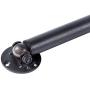 MyGift Matte Black Wall Mounted Metal Corner Clothing Hanging Bar, Garment Rack