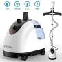 Cirago LS-609C Professional Heavy Duty Hanging Clothes Steamer,2.2 L(74OZ) 80min of Continuous, 2 Level Steam Adjustment, with Fabric Brush/Garment Hanger/Anti-scalding, 2.2L, White/Black Cirago LS-609C Professional Heavy Duty Hanging Clothes Steamer,2.2 L(74OZ) 80min of Continuous, 2 Level Steam Adjustment, with Fabric Brush/Garment Hanger/Anti-scalding, 2.2L, White/Black