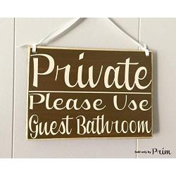 Private Please Use Guest Bathroom In Session Do Not Disturb Spa Salon 8x6 (Choose Color) Rustic Sign Welcome Home Office Door Hanger Custom