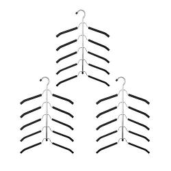 JOANNAS HOME Clothes Hangers Space Saving Shirt Hangers Closet Organizer Stacked Hangers 5 Layers Coats Suits Hanger (3 Pack)