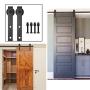 2 PCS Black Sliding Door Barn Door Hardware Wheels,Solid Carbon Steel J-Shape Roller Hangers Kit,Smooth and Quiet Door Wheels,240lb Weight Capacity