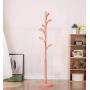 Y.H.Valuable Coat Racks Simple Floor Coat Rack Vertical Metal Hanger Bedroom Living Room Clothes Rack Simple Warm Pink Floor Hanger Entryway Furniture