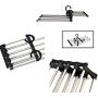 dezirZJjx Pants Hangers Slacks Hangers, 5-in-1 Pants Hanger Wardrobe Jeans Retractable Storage, Clothes Rack Space Saver