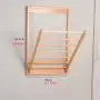 MOM Home Storage Shelves,Office Furniture Stands Wall-Mounted Foldable Bathroom Rack Towel Rack Multi-Rod Storage Hangers Bedroom Space Saving Holders,Wood Color,17.7124.60In