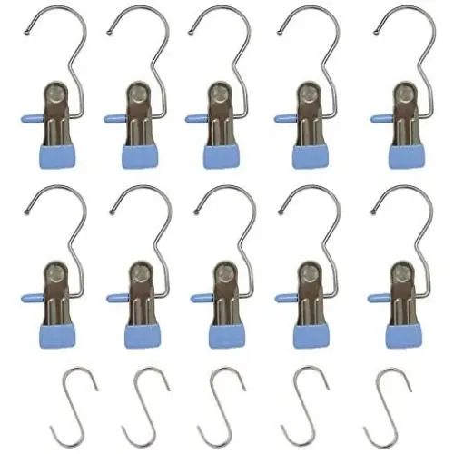 Boot Hanger Clips, Portable Hanging Pins, Laundry Hook Hanging Clothes Portable for Home and Travel Utility Hooks (10 Pack Boot Hanger + 5 Pack S Shaped Hooks) Boot Hanger Clips, Portable Hanging Pins, Laundry Hook Hanging Clothes Portable for Home and Travel Utility Hooks (10 Pack Boot Hanger + 5 Pack S Shaped Hooks)