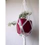 Cotton Modern Macrame plant hanger- Natural white cord