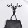 1PCS Creative Deer Head Traceless Wall Hook Decorative Animal Head Wall Mount Hanger Resin Crafts for Key Bag Hat Black Practical and Useful 1PCS Creative Deer Head Traceless Wall Hook Decorative Animal Head Wall Mount Hanger Resin Crafts for Key Bag Hat Black Practical and Useful