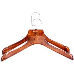 CHAONAO Sturdy Wooden Hangers Non-Slip Female Coat Hangers Suit for Dress Clothes, Coats, Jackets, Shirts, Skirts, 38.5x2.5cm, (10 Pack),A