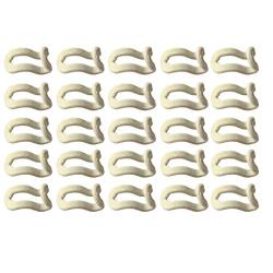 25 Pcs Mini Cascading Hanger Hooks Connector for Stack Clothes and Make Your Closet Space-saving (Beige)