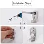 uxcell 5pcs Wall Hook Stainless Steel Wall Mounted Hooks Coat Towel Wall Clasp Bedroom Clothes Hangers W Screws Silver Tone