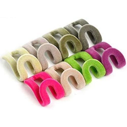 GuGio 10pcs Hanger Hooks Mini Flocking Clothes Hanger Home Easy Hook Closet Organizer Utility Hooks