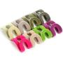 GuGio 10pcs Hanger Hooks Mini Flocking Clothes Hanger Home Easy Hook Closet Organizer Utility Hooks