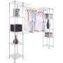 EnjoyShop Expandable Free Standing Closet Clothes Hanger Rack Premium and Sturdy Steel Framework EnjoyShop Expandable Free Standing Closet Clothes Hanger Rack Premium and Sturdy Steel Framework