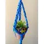Autism speaks macrame mini plant hanger Car rearview mirror charm