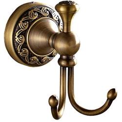 Jeterndy Kitchen Pendant Flower Carved Antique Brass Bathroom Kitchen Wall Mount Towel Robe Hooks Keys Hat Coat Clothes Hangers Bathroom Accessories (Color : Bronze, Size : One Size)