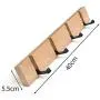 jiulonerst -Coat Rack,Nailless Folding Coat Hook Hat Clothes Rack Hanger,Bamboo Color 4 Hooks