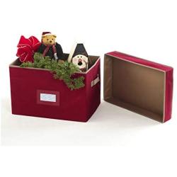 Covermates Keepsakes - Treasurekeeper Storage Boxes - Elite Plus - Heavy Duty Material - Webbed Handles - Stackable Design - Indoor Storage - Red