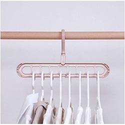 10PCS Random Color Hangable Space Saver Wonder Clothing Wardrobe Hangers Holder Magic Clothes Hangers Closet Organizer Hook Racks