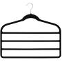 2pcs Pants Hangers Velvet Multi Function Clothes Hanger for Cloth Pants Belt Tie Scarf Closet Organizer Random Color