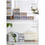 Decdeal Stackable Clear Clothes Drawer Transparent Plastic Organizer Storage Boxes Thickened Cabinet Closet Cases