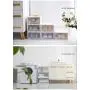 Decdeal Stackable Clear Clothes Drawer Transparent Plastic Organizer Storage Boxes Thickened Cabinet Closet Cases