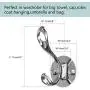 uxcell Dual Wall Hooks Zinc Alloy Rack Wall Mounted Clothes Hanger Storage w Screws Plating Finish, Silver Tone uxcell Dual Wall Hooks Zinc Alloy Rack Wall Mounted Clothes Hanger Storage w Screws Plating Finish, Silver Tone