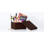 Pop n’ Store Decorative Storage Boxes with Lid, Collapsible and Stackable, Medium Square Box, Interior Size (9.75”x9.75”x5.75”), Brown