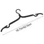 Cabilock Clothes Hanger 6pcs Plastic Foldable Travel Home Camping Mini Non-Slip Clothes Shirts Sweaters Dress Hanger Hook Drying Rack (Black)