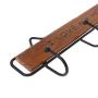 MEIYIN Wooden 4 Hooks Wall Mounted Clothes Hanger Hat Key Holder Rack Hanging Storage Shelf for Home