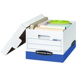 Bankers Boxes R-Kive Heavy-Duty Storage Boxes, FastFold, Lift-Off Lid, Letter/Legal, Value Pack of 20 (0724314)