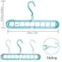 Clothes Hangers Plastic Space Saving 9 Hole Magic Multifuctional Folding Closet Organizer Holder Clothing Skirt Dress Coat Pants Storage 4 Pack
