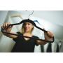 Premium Quality Velvet Hanger (Set of 50) - Ultra -Thin No Slip Velvet Suit Hangers - Swivel Hooks, Stronger Than Standard Velvet Hangers - Space Saving Clothes Hangers - Black