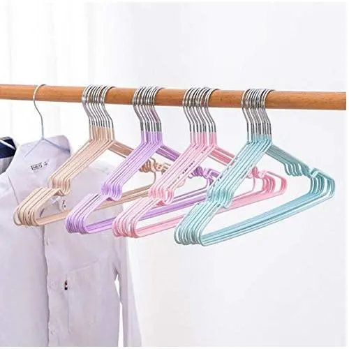 10pcs Home Metal Hanger Windproof Anti-Skid Clothes Hanger No Trace Clothing Support Thicken Hanger (Random Color) 10pcs Home Metal Hanger Windproof Anti-Skid Clothes Hanger No Trace Clothing Support Thicken Hanger (Random Color)