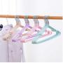 10pcs Home Metal Hanger Windproof Anti-Skid Clothes Hanger No Trace Clothing Support Thicken Hanger (Random Color)