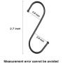 LOYMR 30 Pack 2.7 inches S Shape Hooks Heavy-Duty Metal Hanging Hooks Apply Kitchenware Bathroom Towels Utensils Plants Storage Room Gardening Multiple uses Tools(Black)