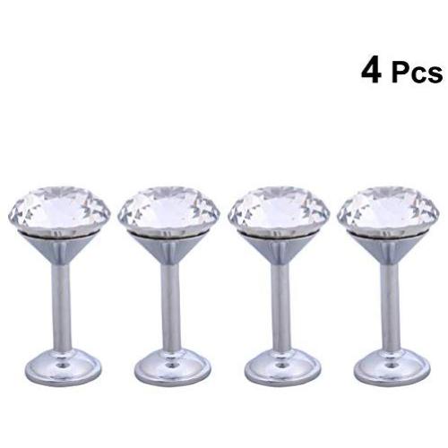 LIOOBO 4Pcs Diamond Wall Hook Wall Mounted Hanger Hooks for Coat hat Clothes