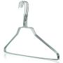 HANGERWORLD 20 Strong Extra Wide 18.11 inch Metal 13 Gauge Silver Galvanised Wire Clothes Garment Pants Bar Coat Hangers.