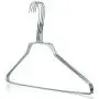 HANGERWORLD 20 Strong Extra Wide 18.11 inch Metal 13 Gauge Silver Galvanised Wire Clothes Garment Pants Bar Coat Hangers.