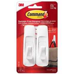 Command White Large Utility Hooks, Ships in Own Container (GP003-7NA)