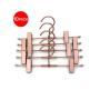 Koobay 11.8" Aluminium Rose Gold Copper Garment Pants Trousers Skirt Bottom Clips Hangers for Closet Organizer 10PS/LOT ( bottom)