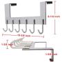 Dseap Over The Door Hanger Hook, Towel Rack, Coat Rack for Clothes Hat Towel Bathroom, Brushed Nickel