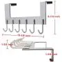 Dseap Over The Door Hanger Hook, Towel Rack, Coat Rack for Clothes Hat Towel Bathroom, Brushed Nickel