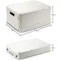 Storage Boxes Plastic Homagician Cloth Storage Bins Container with Lids and Handle Simple Imitation Rattan Design 29 Quart/27.5 Liter 3 Pack (3)