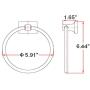 Design House 539163 Millbridge Wall-Mounted Towel Ring for Bathroom, One Size, Satin Nickel Design House 539163 Millbridge Wall-Mounted Towel Ring for Bathroom, One Size, Satin Nickel