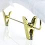 HANGERWORLD 10 White 17inch Satin Padded Coat Clothes Hangers with Clips for Skirts Pants Wedding Garments