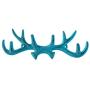 Comfify Vintage Cast Iron Deer Antlers Wall Hooks Antique Finish Metal Clothes Hanger Rack w/Hooks | Includes Screws and Anchors | in Blue