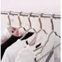 Wifehelper 5PCS Clothes Hanger Aluminum Non-Slip Hanger for Everyday Standard Use, Space Saving Clothes Hangers(Rose Golden)